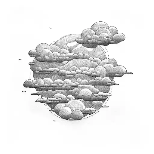 clouds tattoo design idea