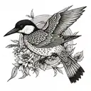 loon crane meadowlark swift tattoo design idea