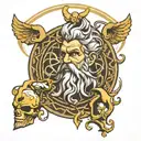 Zeus symbol tattoo design idea