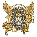Zeus symbol tattoo design idea