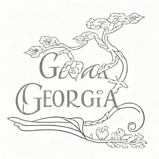 word Georgia tattoo design idea