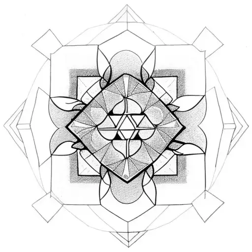 hexagram tattoo design idea