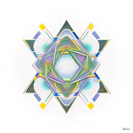 hexagram tattoo design idea