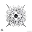 hexagram tattoo design idea