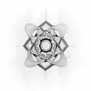 hexagram tattoo design idea