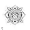 hexagram tattoo design idea