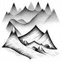 Mountain Scene tattoo design idea