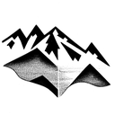 ski mountain tattoo design idea