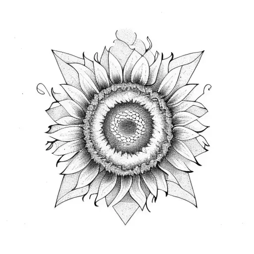 Sunflower tattoo design idea