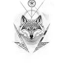 Native American Indian, Egyptian, tree of life, wolf, third eye, compass, galaxy  tattoo design idea