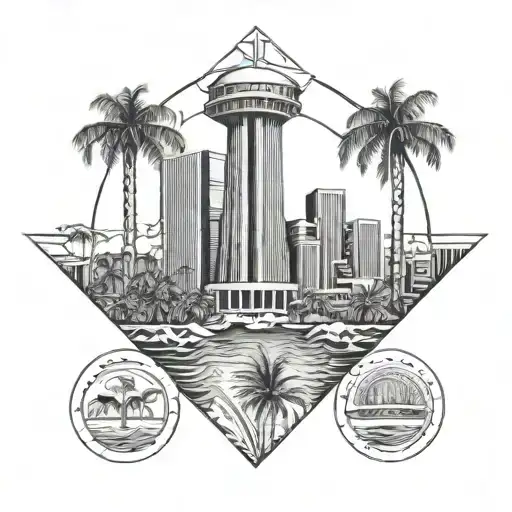 america Miami Florida tattoo design idea