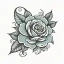 stone rose tattoo design idea