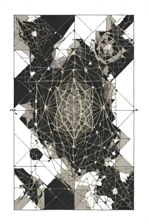 sacred geometry with metatron cube tattoo design idea