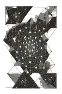 sacred geometry with metatron cube tattoo design idea