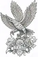 A fénix coming of his ashes, that incorporates the names of my two kids Iñigo & Ian, along a kitchen knife and a wood  tattoo design idea