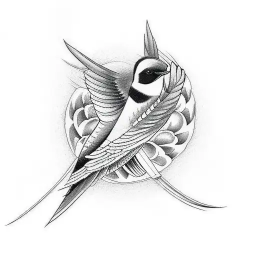 Swallow Bird tattoo design idea