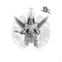 saint michael tattoo design idea