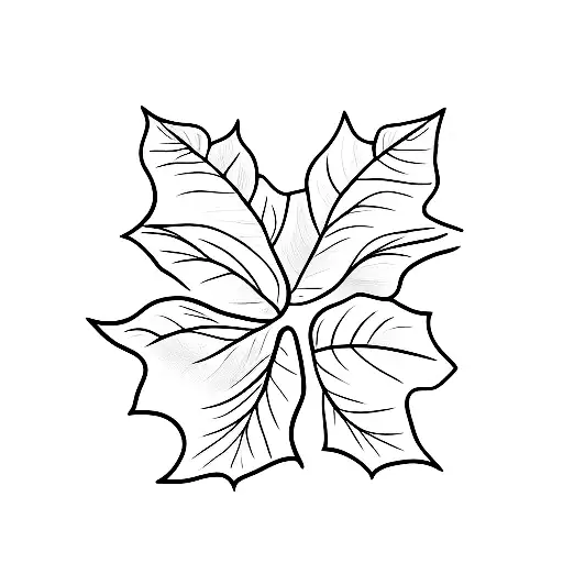 Leaf tattoo design idea
