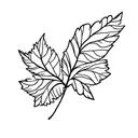 Leaf tattoo design idea