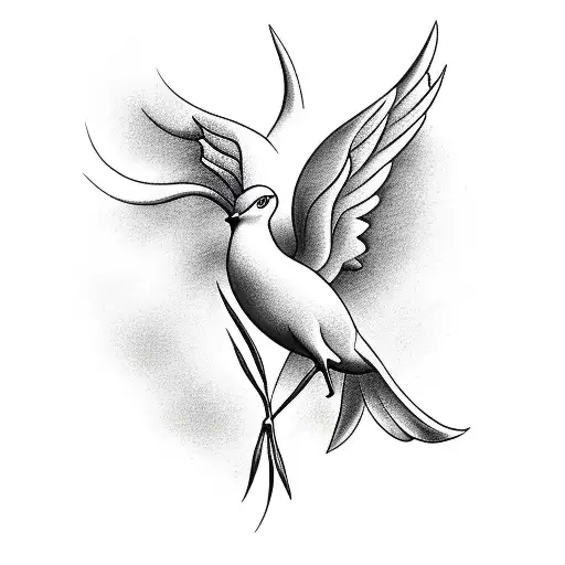 dove and gazelle  tattoo design idea