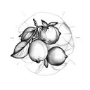 lemon tree tattoo design idea