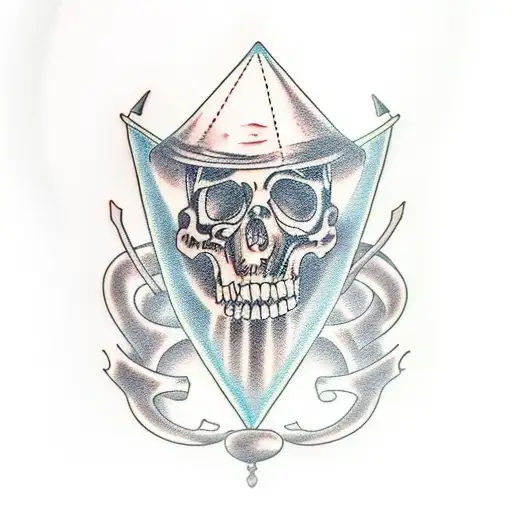 mist inside an hourglass and the grim reaper tattoo design idea