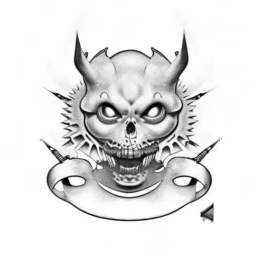 Kink-inspired punk art tattoo design idea