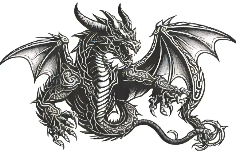 Skyrim dragon tattoo design idea