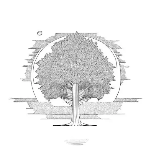 Tree of knowledge tattoo design idea