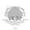 Tree of knowledge tattoo design idea