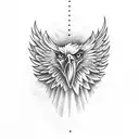 eagle wings spread tattoo design idea