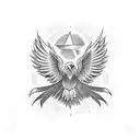 eagle wings spread tattoo design idea