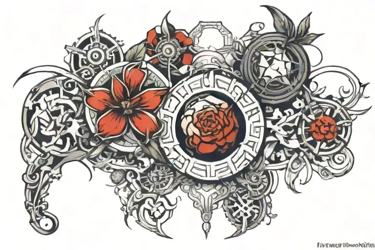 technology and business  tattoo design idea