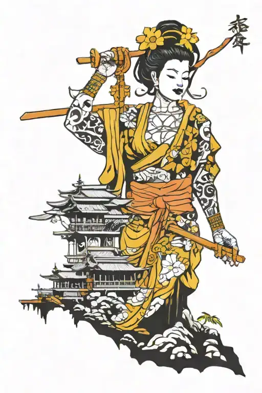 rio de janeiro statue city favela tattoo design idea