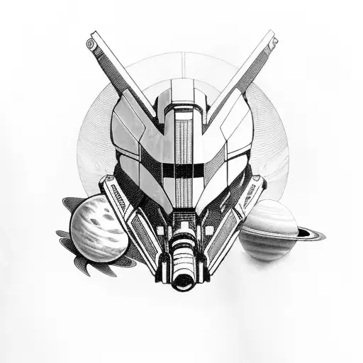 Mass effect and Solar system  tattoo design idea