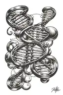 DNA double helix tattoo design idea