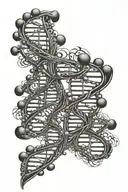 DNA double helix tattoo design idea