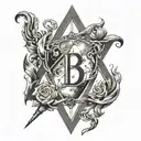 the harry potter horcrux symbol used as A in always  tattoo design idea