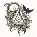 the harry potter horcrux symbol used as A in always  tattoo design idea