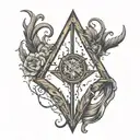 the harry potter horcrux symbol used as A in always  tattoo design idea