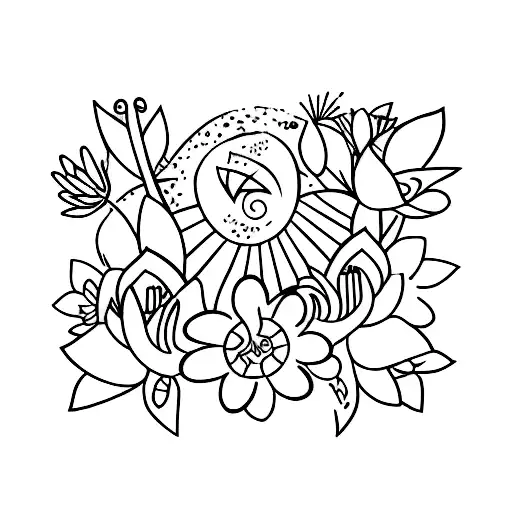 a sunny spring tattoo design idea