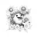 a sunny spring tattoo design idea