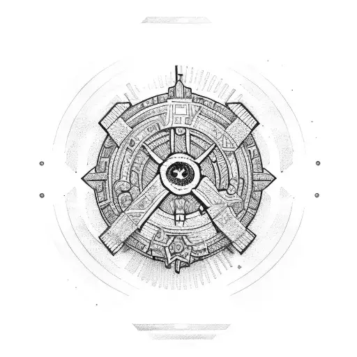 1* , gear head, vegvisir, explorer, elise, sleeve tattoo design idea