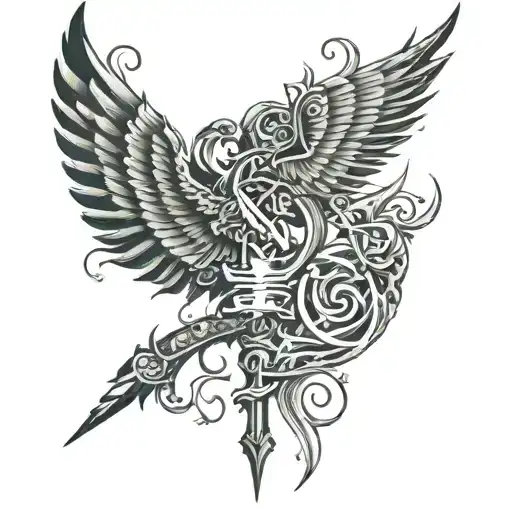 unknown paradox words written tattoo design idea