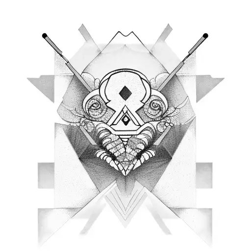 duality of emotion stoicism tattoo design idea