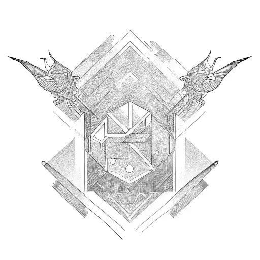 duality of emotion stoic tattoo design idea