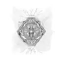 duality of emotion stoicism tattoo design idea