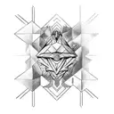 duality of emotion stoicism tattoo design idea