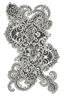 blackwork ornamental tattoo design idea