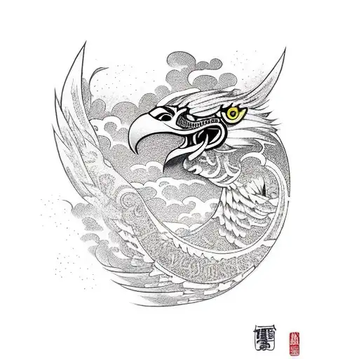 hawk gangstar tattoo design idea